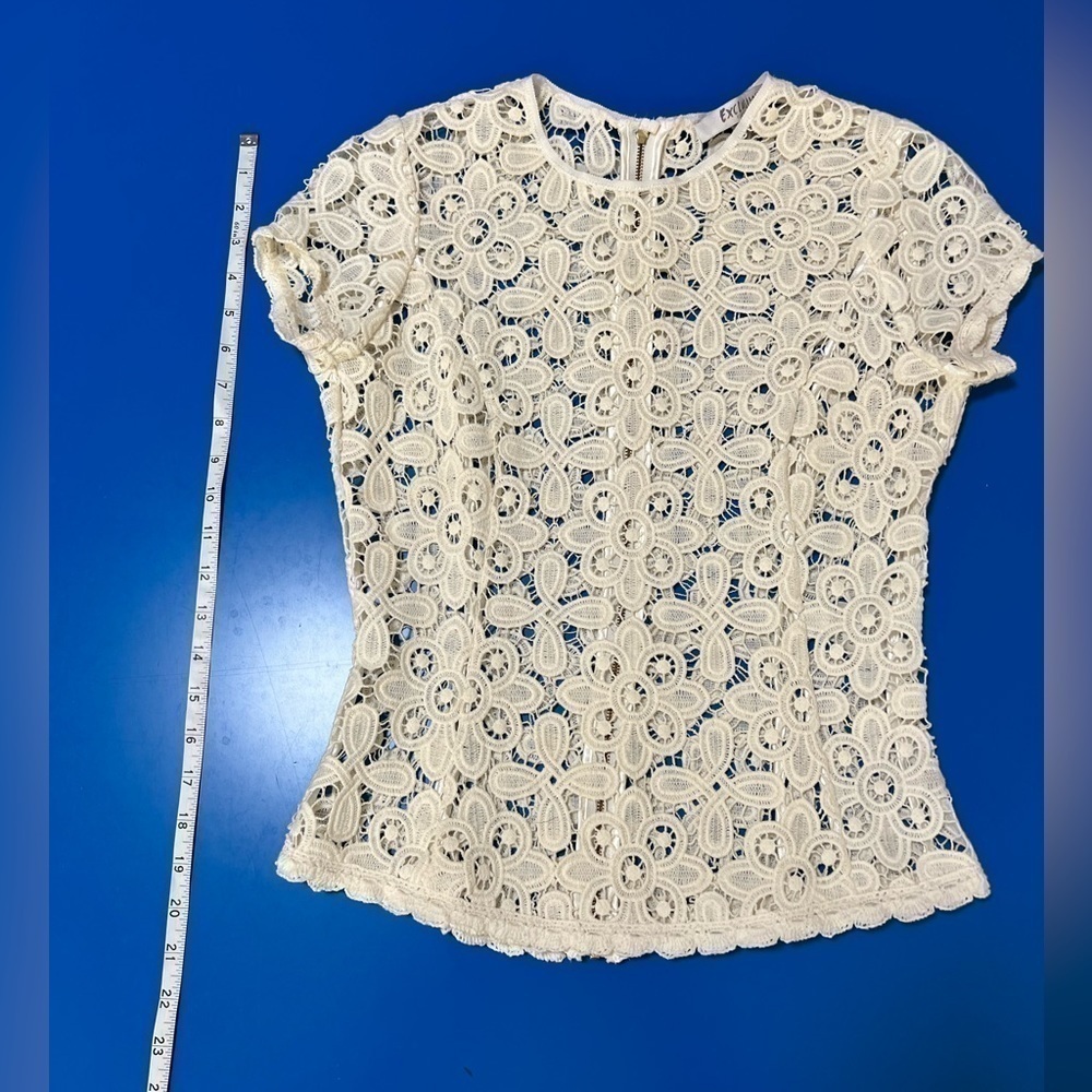 - Intermix Crochet/Lace Top. Excellent Condition. Size S
